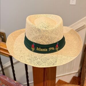 Atlanta 1996 Olympics Straw Hat with Green Band
